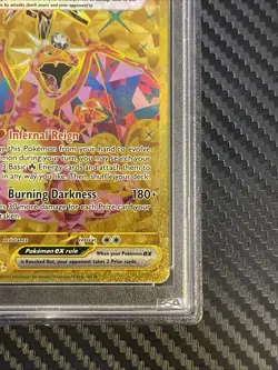 Gold Charizard EX 228/197 Obsidian Flames Hyper Rare Pokemon Card PSA 9 - Image 3