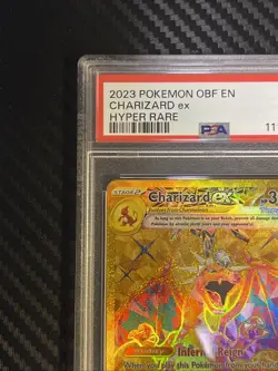 Gold Charizard EX 228/197 Obsidian Flames Hyper Rare Pokemon Card PSA 9 - Image 5
