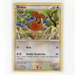 Pokemon TCG Doduo 45/90 HGSS Undaunted Regular Common Card EN-LP 2010 - Image 1