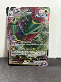Pokemon TCG Rayquaza VMAX Holo Ultra Rare Card Crown Zenith 102/159 - Image 1