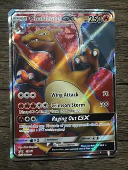 2017 Pokemon TCG Charizard-GX Holo Promo Card SM60 250 HP Raging Out GX - Image 1