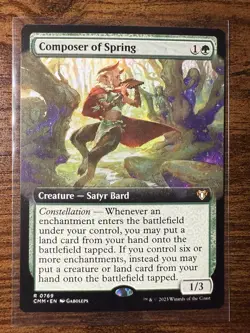 MTG - Commander Masters - Composer of Spring - Extended Art Rare #769 - NM! - Image 1
