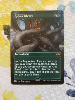 Sylvan Library (Borderless) #441 NM-M DMR Magic MTG Unplayed Pack Fresh - Image 1