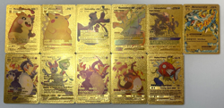 Pokemon Gold Foil Lot GX, VMax - Pikachu, Charizard - 11 CARDS! Mixed Lot - Image 1