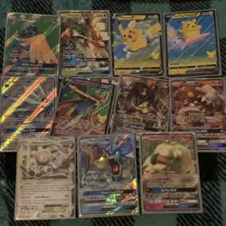 pokemon cards gx ex v vmax lot 11 cards - Image 1