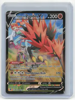 2022 Pokemon TCG Galarian Zapdos V Astral Radiance #TG19/TG30 - Image 1