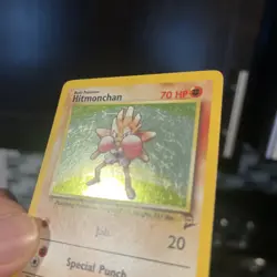 Played Hitmonchan #8 Holo Base Set 2 Pokemon TCG - Image 3