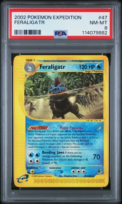 2002 POKEMON EXPEDITION #47 FERALIGATR PSA 8 - Image 1
