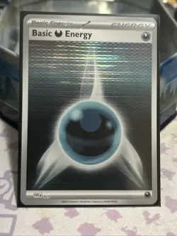 Basic Darkness Energy SVE 023 Holo Pattern Pokemon White Flare & Black Bolt NM - Image 1