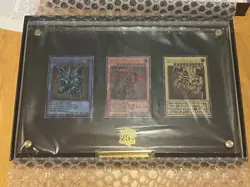 YuGiOh TCG 25th Anniversary Stainless Steel Egyptian God Cards Set SEALED NEW - Image 1