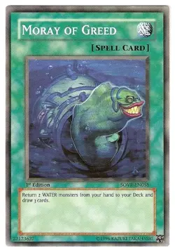 1x (NM) Moray of Greed - SOVR-EN058 - Common - 1st Edition YuGiOh - Image 1