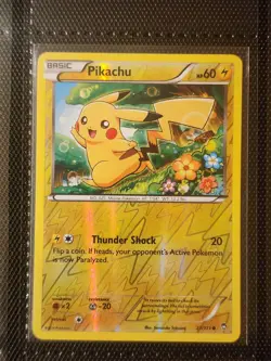 Pokemon Pikachu TCG Reverse Holo Card 27/111 XY-Furious Fists - Image 1