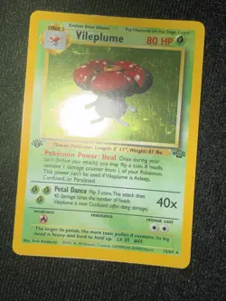 Vileplume 1st Edition Jungle Holo Base Set Pokemon Card 15/64 Rare Amazing Cond - Image 2