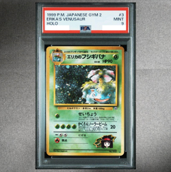 PSA 9 Erika's Venusaur 003 Holo Rare Gym 2 Pokemon Card Japanese 1999 Mint - Image 1