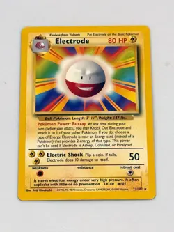Unlimited Electrode Pokemon Card Base Set 1999 WOTC 21/102 - Image 1