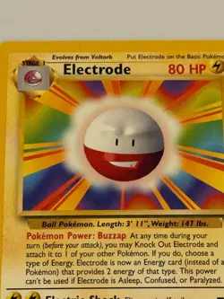 Unlimited Electrode Pokemon Card Base Set 1999 WOTC 21/102 - Image 2