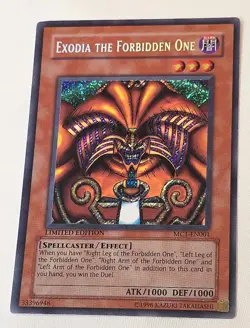 Exodia the Forbidden One Lob-124 - 1st Edition Yugioh Card Moderately Played - Image 1