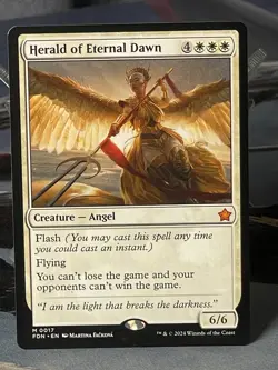 Herald of Eternal Dawn FDN Foundations MTG 17 Mythic Card M/Nm Condition - Image 1