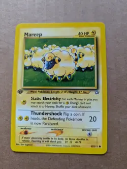 Pokemon TCG Neo Genesis #065/111 Mareep 1st Edition LP Card - Image 1