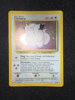 Clefairy Holo Base Set 5/102 Pokemon Card One Owner - Image 3