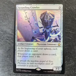 Mtg Foundations Scrawling Crawler NM Foil - Image 1