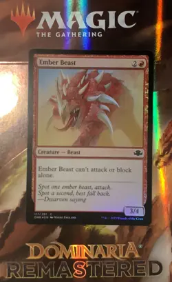 MTG DMR: Ember Beast (Creature Beast) Dominaria Remastered Foil 117/261 - Image 1