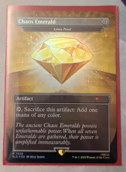 Chaos Emerald (Lotus Petal) Yellow 7035 Secret Lair Drop Sonic Bonus MTG NM - Image 1