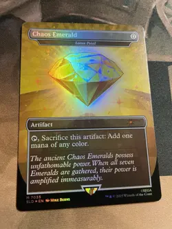 Chaos Emerald (Lotus Petal) Yellow 7035 Secret Lair Drop Sonic Bonus MTG NM - Image 1