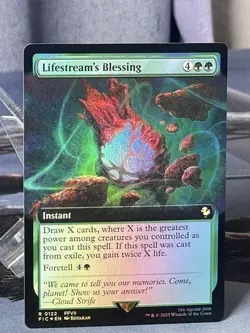 Lifestream's Blessing (Extended Art) -Foil Near Mint MTG - Image 1