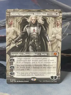 MTG Sorin, Imperious Bloodlord MYTHIC Borderless Innistrad Remaster 0322 NM/Mint - Image 1