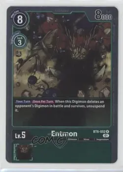 2021 Digimon Card Game - Double Diamond Rare Entmon #BT6-052 0ka3 - Image 1