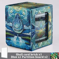 Island Mana Commander Deck Box PU Leather Card Storage 100+ Sleeved MTG TCG - Image 2