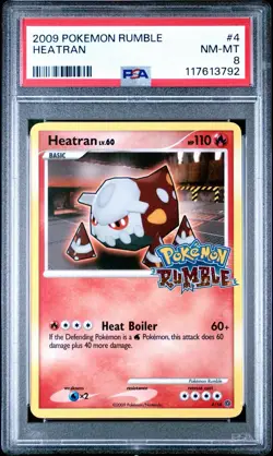 PSA 8 Heatran 4/16 Pokemon Rumble Holo Stamp Promo 2009 English Pokemon TCG - Image 1