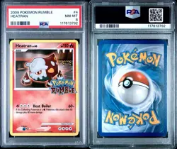 PSA 8 Heatran 4/16 Pokemon Rumble Holo Stamp Promo 2009 English Pokemon TCG - Image 3