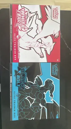 Pokemon Center Black Bolt and White Flare ETB PC Elite Trainer Box Set - Image 1