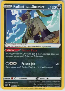 Radiant Hisuian Sneasler Radiant Rare SWSH11: Lost Origin 123/196 Pokemon - Image 1