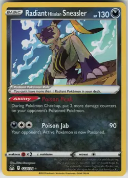 Radiant Hisuian Sneasler Radiant Rare SWSH11: Lost Origin 123/196 Pokemon - Image 1