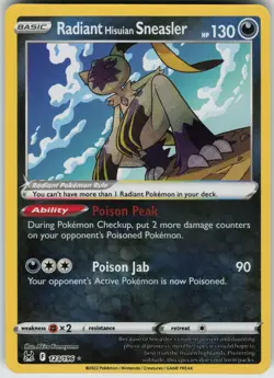 Radiant Hisuian Sneasler Radiant Rare SWSH11: Lost Origin 123/196 Pokemon - Image 1