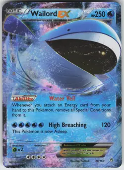 Wailord EX Ultra Rare XY - Primal Clash 38/160 Pokemon - Image 1