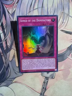 Yugioh Asian English Songs of the Dominators ALIN-AE078 Super rare NM - Image 2