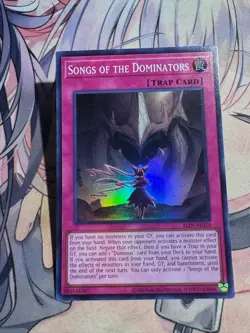 Yugioh Asian English Songs of the Dominators ALIN-AE078 Super rare NM - Image 3