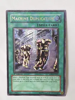 Yugioh! Machine Duplication RDS-EN041, Rare, 1st Edition - MISPRINT Low-ink Fade - Image 1