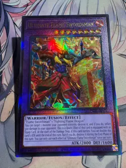 Yugioh Asian English CR08-AE040 Ultimate Flame Swordsman Ultimate rare Near Mint - Image 1