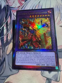 Yugioh Asian English CR08-AE040 Ultimate Flame Swordsman Ultimate rare Near Mint - Image 3
