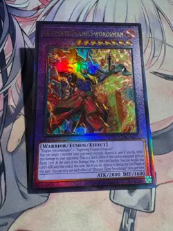 Yugioh Asian English CR08-AE040 Ultimate Flame Swordsman Ultimate rare Near Mint - Image 4