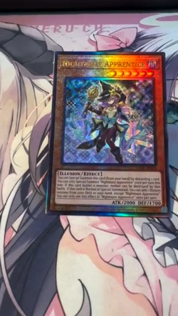Yugioh Asian English LEDE-AE029 Nightmare Apprentice Ultimate rare Near Mint - Image 2