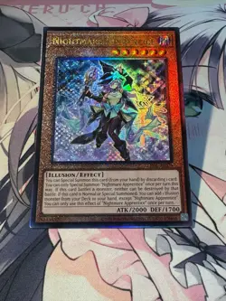 Yugioh Asian English LEDE-AE029 Nightmare Apprentice Ultimate rare Near Mint - Image 4