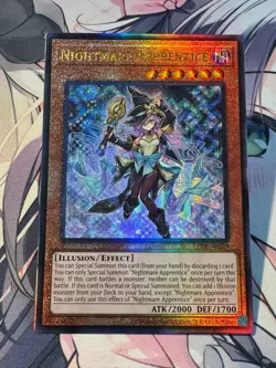 Yugioh Asian English LEDE-AE029 Nightmare Apprentice Ultimate rare Near Mint - Image 5