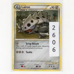 Pokemon TCG Lairon 29/90 HGSS Undaunted Regular Uncommon Card EN-MP 2010 - Image 3