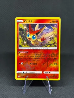 Victini 10/145 S&M Guardians Rising Pokemon Card TCG Reverse Holo Rare - Nm - Image 1